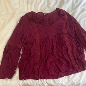 Lace Maroon Blouse